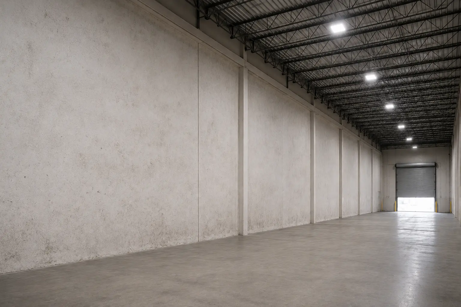 Warehouse before painting — ageing walls in Hawke's Bay