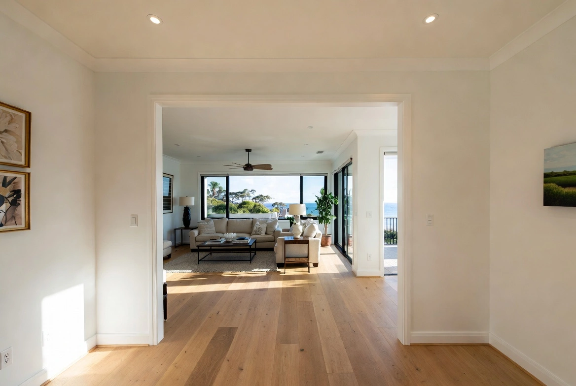 Professional interior painting Hawke's Bay — living room walls and ceiling by PaintMate NZ